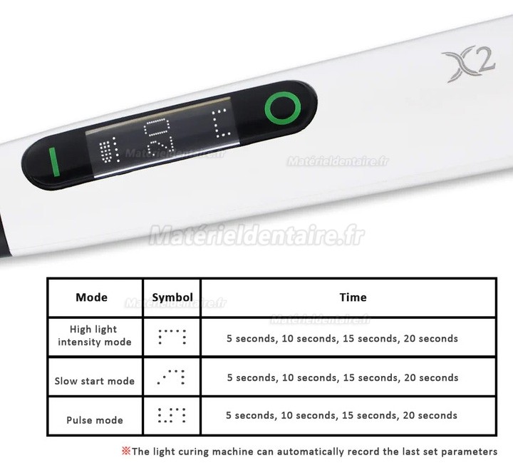 Lampe à photopolymériser dentaire sans fil LED 5W Xlite2 Ultralight avec lentille endodontique